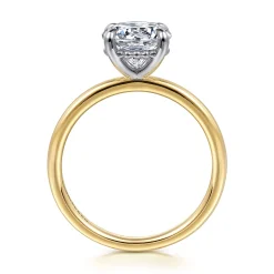 Hot Gabriel & Co. Grasey - 14K White Yellow Gold Round Solitaire Engagement Ring