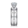 New Gabriel & Co. Gretchen - 14K White Gold Round Diamond Engagement Ring