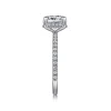 Gabriel & Co. Hart - 14K White Gold Cushion Hidden Halo Diamond Engagement Ring