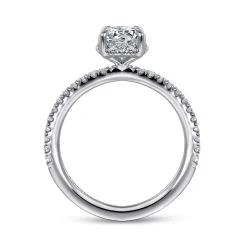 Online Gabriel & Co. Hart - 14K White Gold Hidden Halo Diamond Engagement Ring