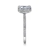 Clearance Gabriel & Co. Hart - 14K White Gold Hidden Halo Emerald Cut Diamond Engagement Ring