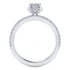 New Gabriel & Co. Hart - 14K White Gold Hidden Halo Oval Diamond Engagement Ring