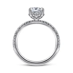Online Gabriel & Co. Hart - 14K White Gold Hidden Halo Oval Diamond Engagement Ring