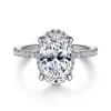 Clearance Gabriel & Co. Hart - 14K White Gold Hidden Halo Oval Diamond Engagement Ring
