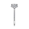 Best Gabriel & Co. Hart - 14K White Gold Hidden Halo Oval Diamond Engagement Ring
