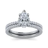Discount Gabriel & Co. Hart - 14K White Gold Hidden Halo Pear Shape Diamond Engagement Ring