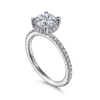 Hot Gabriel & Co. Hart - 14K White Gold Hidden Halo Round Diamond Engagement Ring