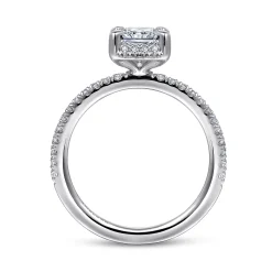 Online Gabriel & Co. Hart - 14K White Gold Hidden Halo Rectangular Radiant Cut Diamond Engagement Ring