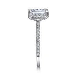Online Gabriel & Co. Hart - 14K White Gold Hidden Halo Rectangular Radiant Cut Diamond Engagement Ring