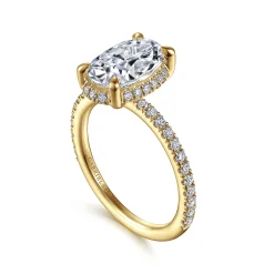 Online Gabriel & Co. Hart - 14K Yellow Gold Hidden Halo Oval Diamond Engagement Ring