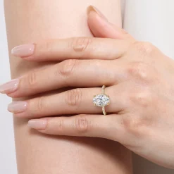 Online Gabriel & Co. Hart - 14K Yellow Gold Hidden Halo Oval Diamond Engagement Ring