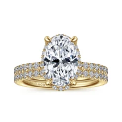 Online Gabriel & Co. Hart - 14K Yellow Gold Hidden Halo Oval Diamond Engagement Ring