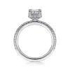 Clearance Gabriel & Co. Hart - Platinum Hidden Halo Emerald Cut Diamond Engagement Ring