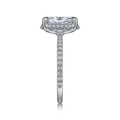 Outlet Gabriel & Co. Hart - Platinum Hidden Halo Oval Diamond Engagement Ring