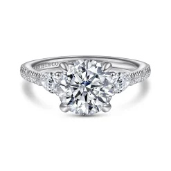 Hot Gabriel & Co. Holloway - 14K White Gold Diamond Engagement Ring