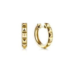 New Gabriel & Co. Huggie Earrings 14K Yellow Gold 15mm