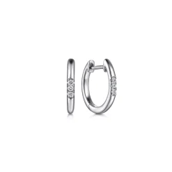Online Gabriel & Co. Huggie Earrings 925 Sterling Silver Diamond 0.04ct