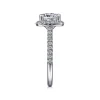 Hot Gabriel & Co. Idina - 14K White Gold Cushion Halo Diamond Engagement Ring