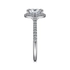 Gabriel & Co. Idina - 14K White Gold Oval Halo Diamond Engagement Ring