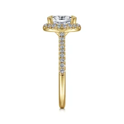Gabriel & Co. Idina - 14K Yellow Gold Oval Halo Diamond Engagement Ring