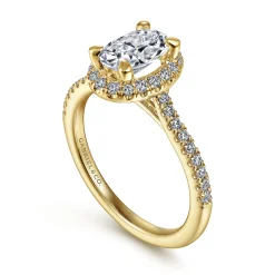 Gabriel & Co. Idina - 14K Yellow Gold Oval Halo Diamond Engagement Ring