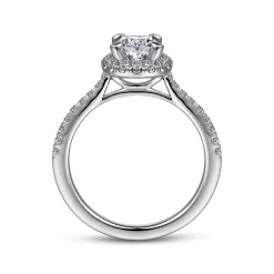 Gabriel & Co. Idina - Platinum Oval Halo Diamond Engagement Ring
