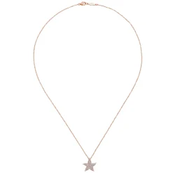 Hot Gabriel & Co. 18 inch 14K Rose Gold Pave Diamond Starfish Pendant Necklace