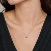 Sale Gabriel & Co. 18 inch 14K Rose Gold Ruby Diamond Pendant Necklace