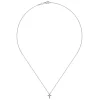 Best Gabriel & Co. 18 inch 14K White Gold Diamond Cross Pendant Necklace