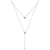 Best Gabriel & Co. 18 inch 14K White Gold Layered Diamond Cluster Y Necklace