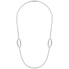 Best Gabriel & Co. 24 Inch 18K White Gold Oval Station Diamond Necklace