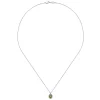 Best Gabriel & Co. 18 inch 14K White Gold Peridot and Diamond Halo Drop Necklace
