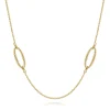 Clearance Gabriel & Co. 32 inch 14K Yellow Gold Bujukan Bead Oval Station Necklace