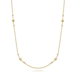 Outlet Gabriel & Co. 32 inch 14K Yellow Gold Bujukan Bead Station Necklace