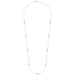 Online Gabriel & Co. 28 inch 14K Yellow Gold Bujukan Bead Station Necklace