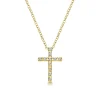 Outlet Gabriel & Co. 18 inch 14K Yellow Gold Diamond Cross Pendant Necklace