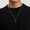 Gabriel & Co. 22 Inch 14K Yellow Gold Italian Horn Pendant Necklace