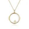Discount Gabriel & Co. 25 inch 14K Yellow Gold Round Glass Front Locket Necklace