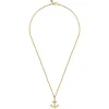 Outlet Gabriel & Co. 22 Inch 14K Yellow Gold Wheat Diamond Anchor Pendant Necklace