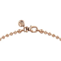 Discount Gabriel & Co. 24 Inch 3mm 14K Rose Gold Men's Hollow Ball Chain Necklace