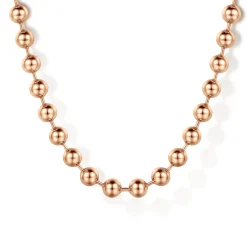 Online Gabriel & Co. 24 Inch 4mm 14K Rose Gold Men's Hollow Ball Chain Necklace