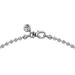 Best Gabriel & Co. 20 Inch 3mm 14K White Gold Men's Hollow Ball Chain Necklace