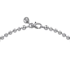 Discount Gabriel & Co. 24 Inch 4mm 14K White Gold Men's Hollow Ball Chain Necklace