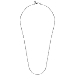 Online Gabriel & Co. 24 Inch 3mm 14K White Gold Men's Hollow Ball Chain Necklace