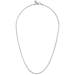 Outlet Gabriel & Co. 20 Inch 1.9mm 14K White Gold Men's Hollow Wheat Chain Necklace
