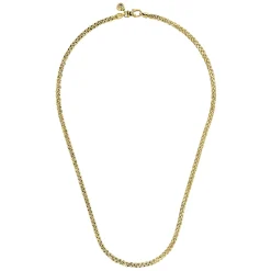 Gabriel & Co. 20 Inch 3.2mm 14K Yellow Gold Hollow Men's Wheat Chain Necklace