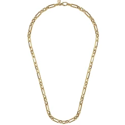 Outlet Gabriel & Co. 22 Inch 6.4mm 14K Yellow Gold Men's Hollow Figaro Chain Necklace