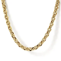 Hot Gabriel & Co. 22 Inch 3.6mm 14K Yellow Gold Men's Hollow Link Chain Necklace