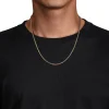 Sale Gabriel & Co. 22 Inch 1.9mm 14K Yellow Gold Men's Hollow Wheat Chain Necklace