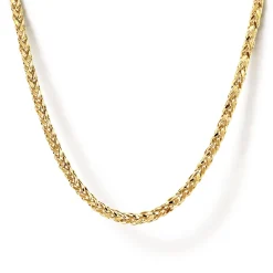 Sale Gabriel & Co. 20 Inch 1.9mm 14K Yellow Gold Men's Hollow Wheat Chain Necklace